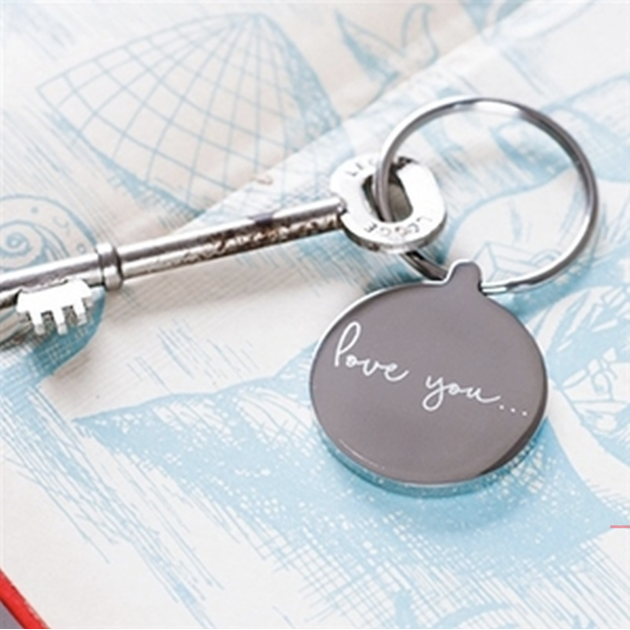 Hampers and Gifts to the UK - Send the Personalised 'Love You' Keyring